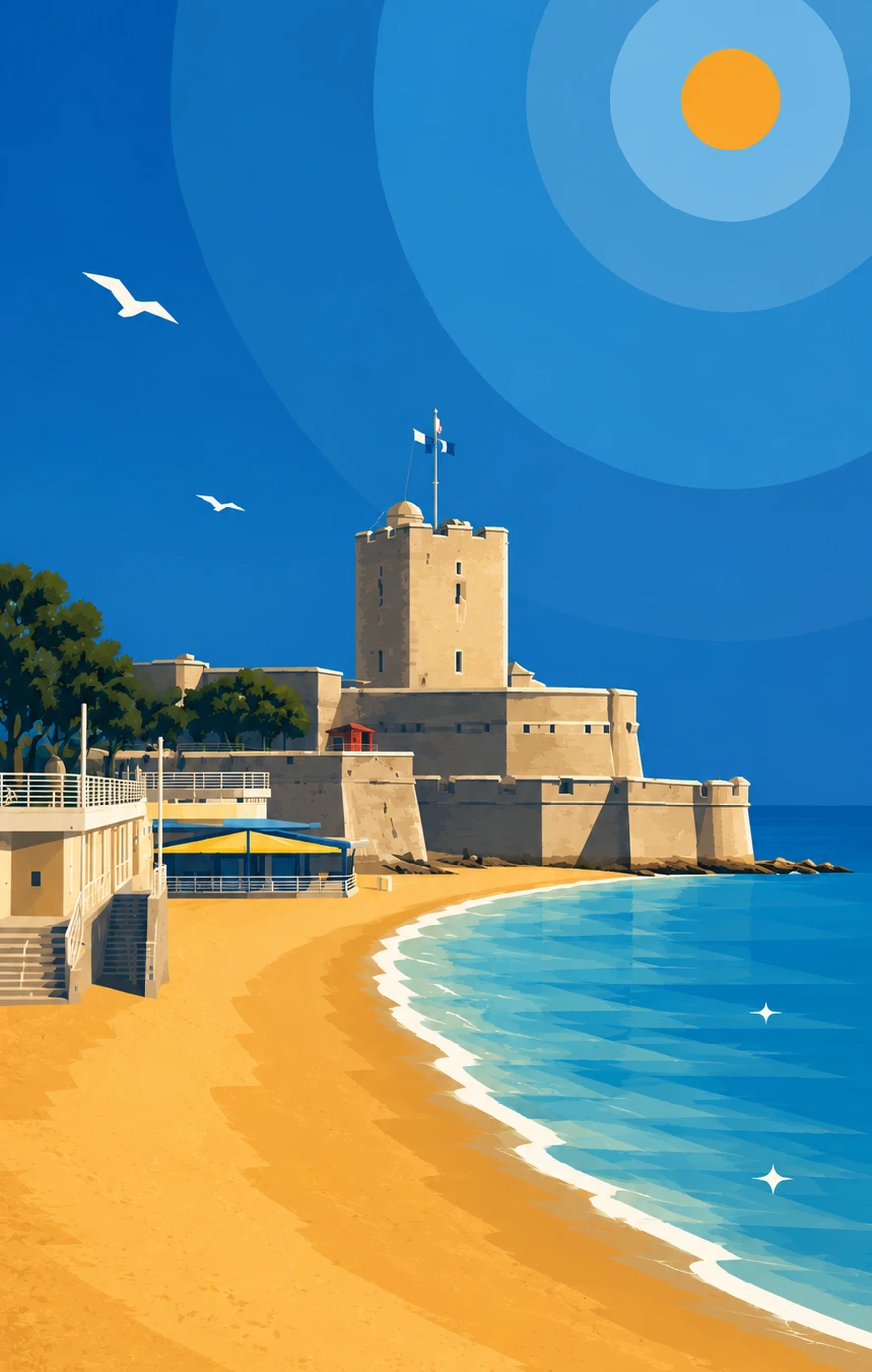 Fouras — le fort Vauban et sa plage de sable